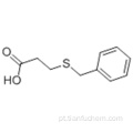 Ácido propanoico, 3 - [(fenilmetil) tio] - CAS 2899-66-3